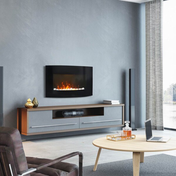 36 inch Stirling Curved Fireplace